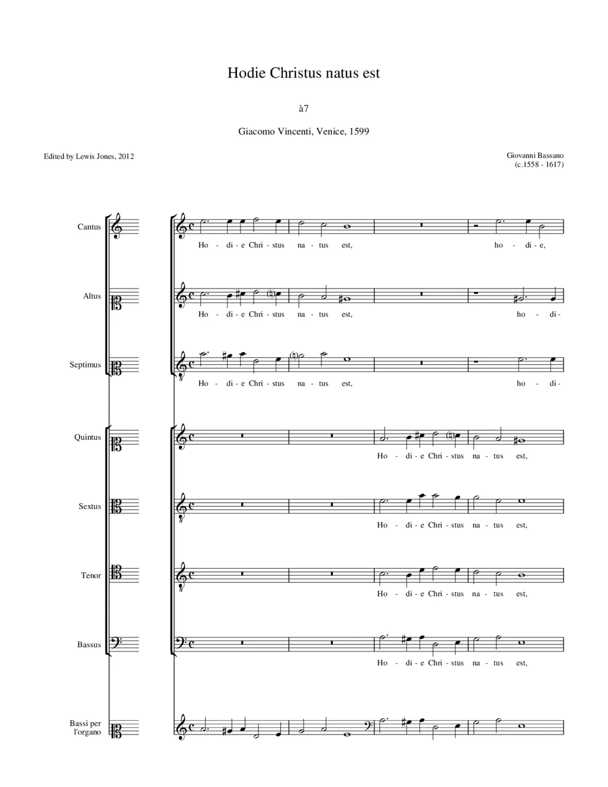 Hodie Christus natus est a 7 - Page 1