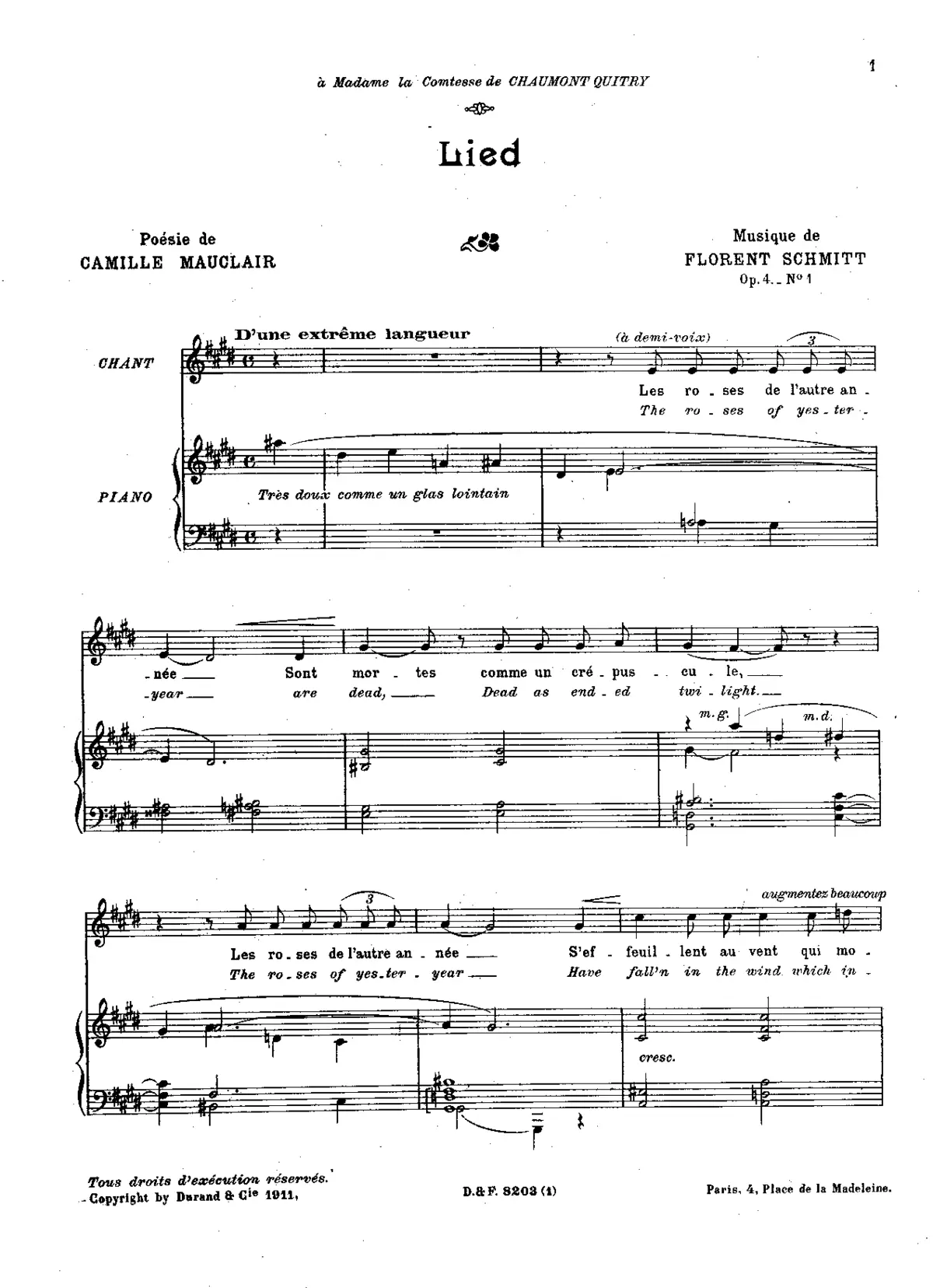 3 Mélodies - Page 1