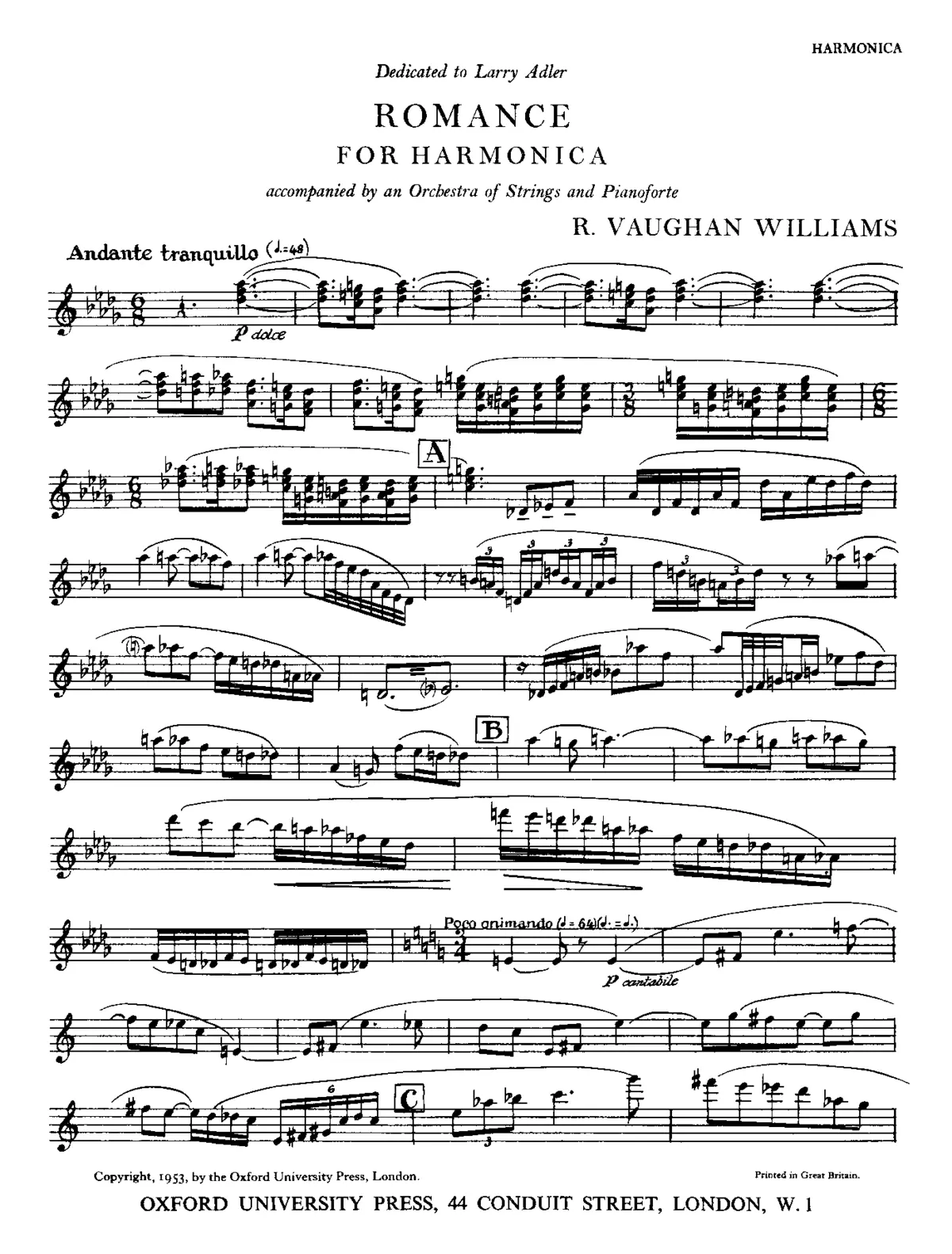 Romance for Harmonica - Page 1