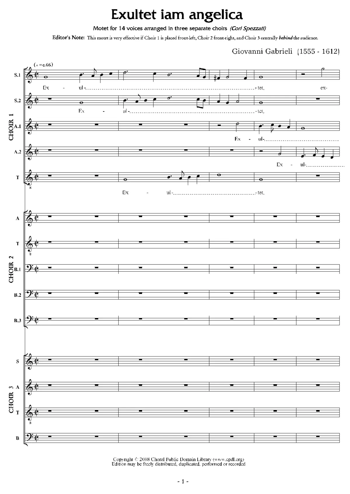 Exultet iam angelica turba a 14 - Page 1