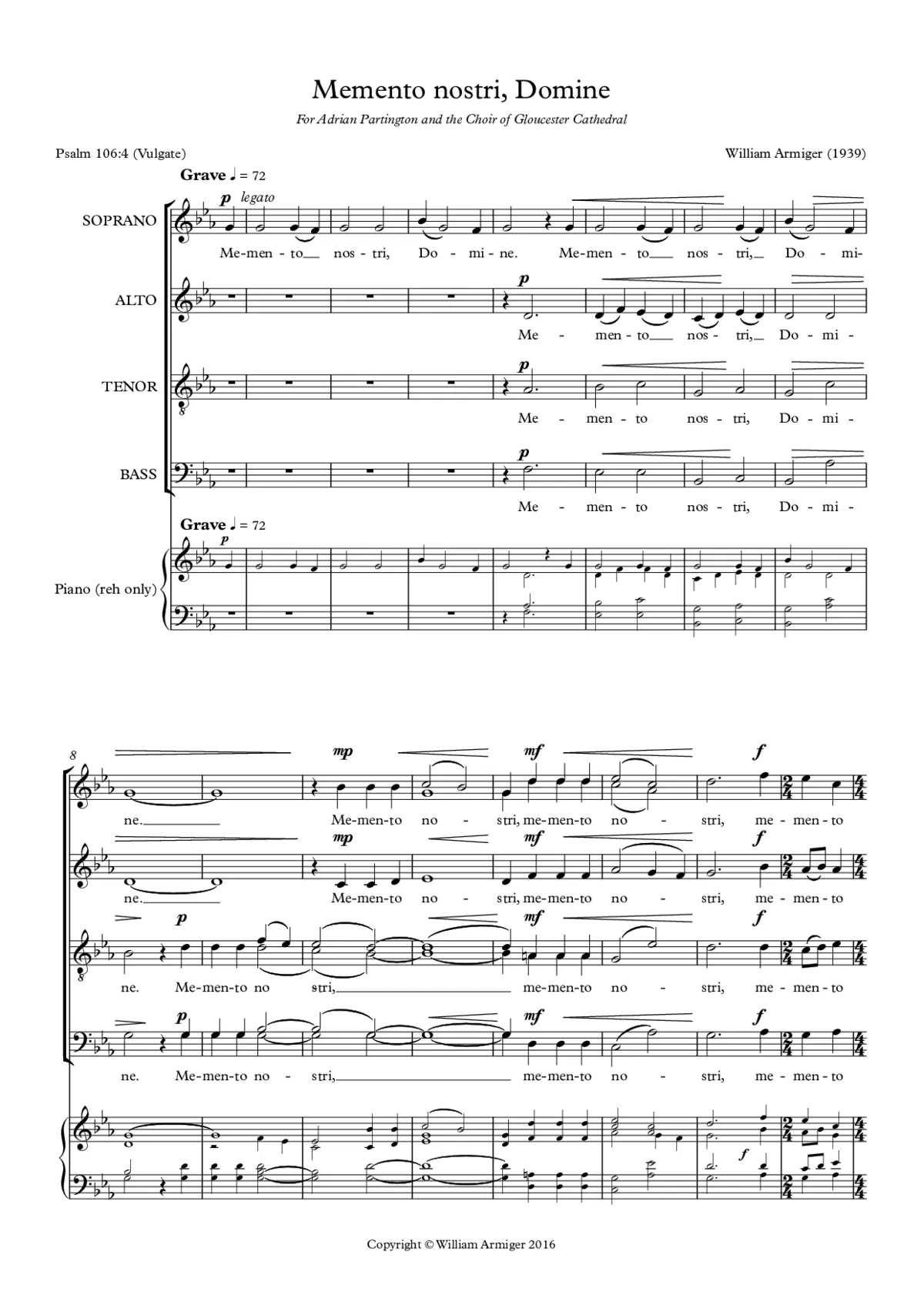 Memento nostri, Domine - Page 1