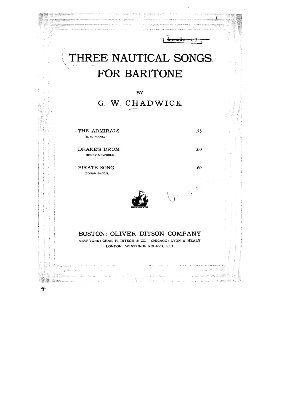 3 Nautical Songs for Baritone - Page 1