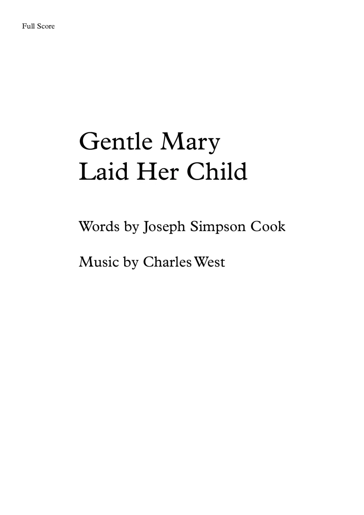 Gentle Mary laid her child - Page 1
