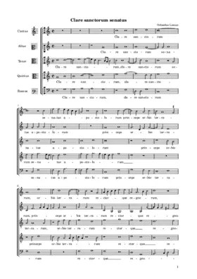 Clare sanctorum senatus