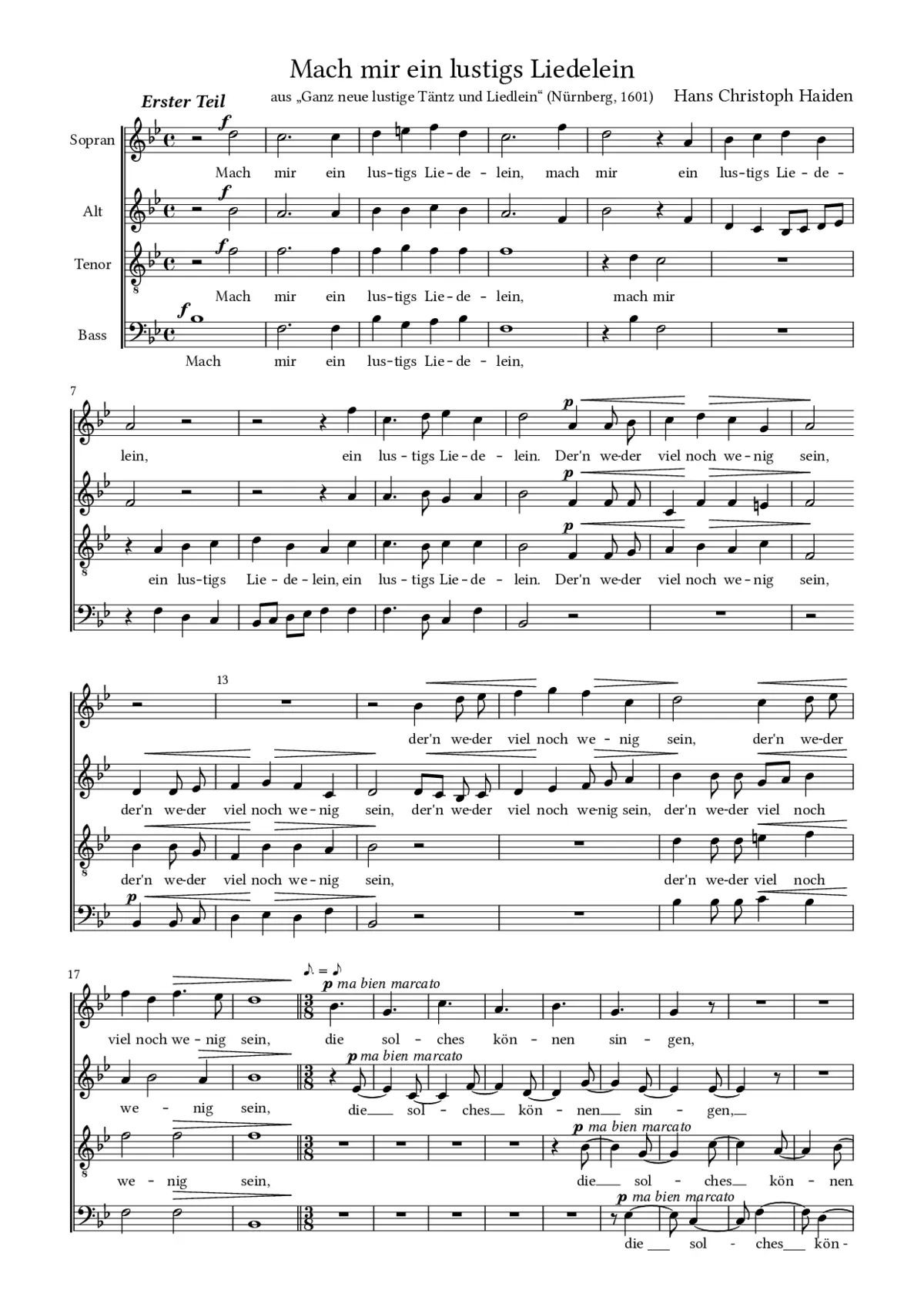 Mach mir ein lustigs Liedelein - Page 1