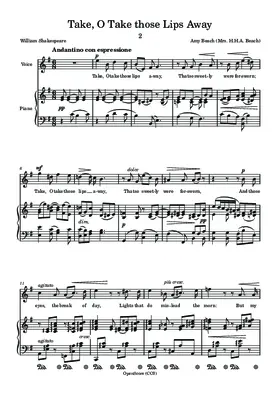 Take, O Take those Lips Away