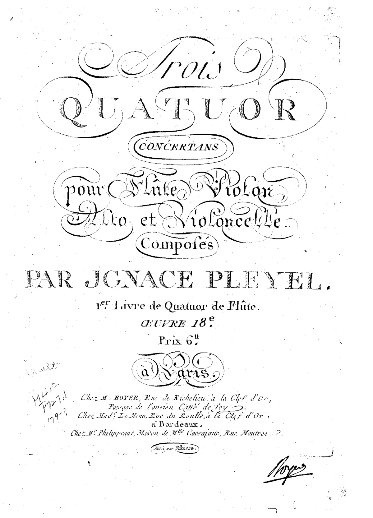 3 Quartets for Flute and Strings - Page 1