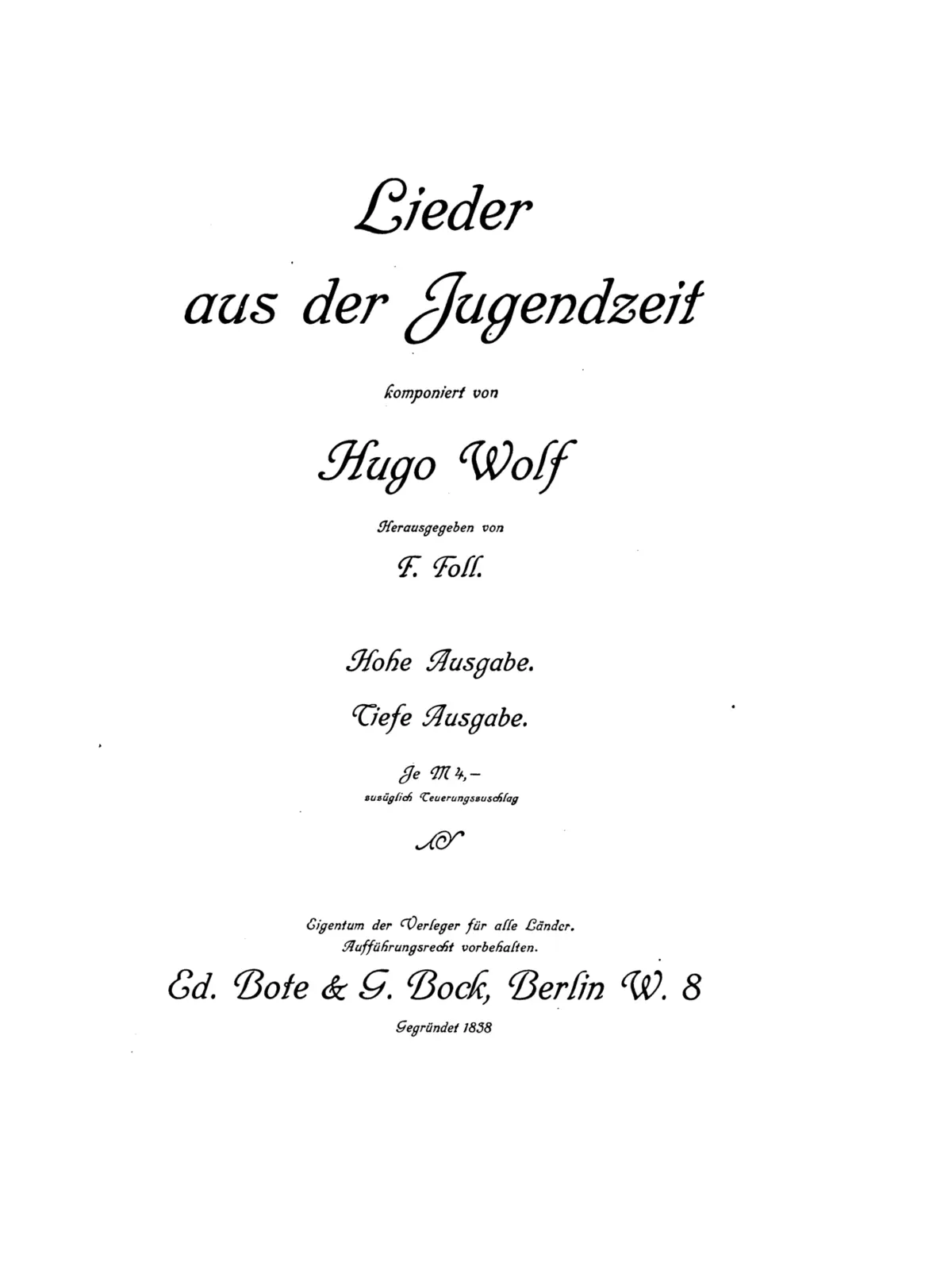 Lieder aus der Jugendzeit - Page 1