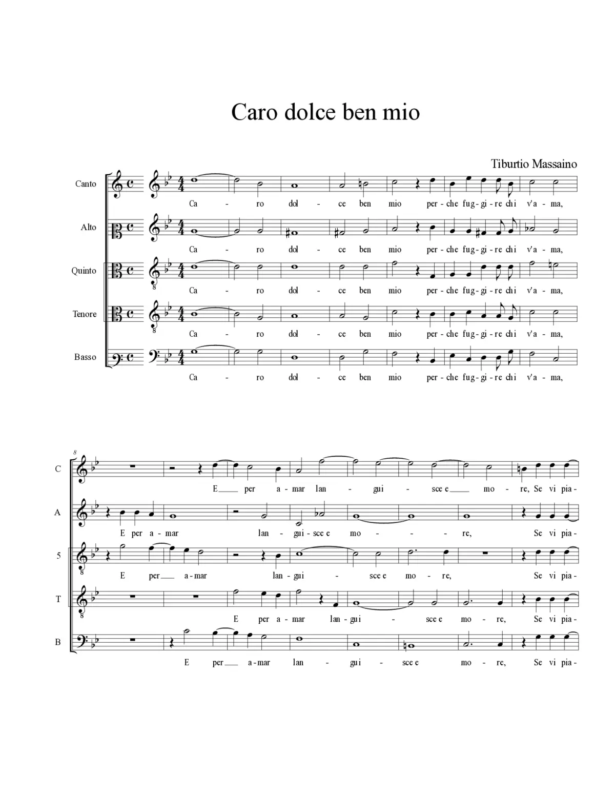 Caro dolce ben mio - Page 1
