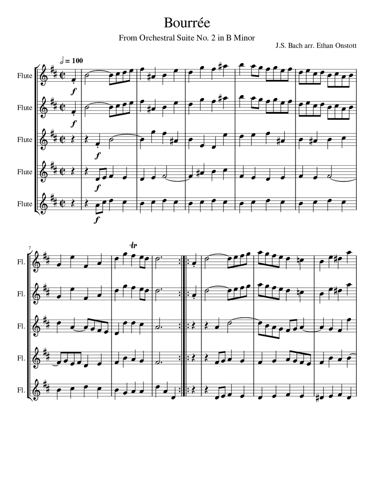 Orchestral Suite No.2 in B minor BWV 1067 - Page 1