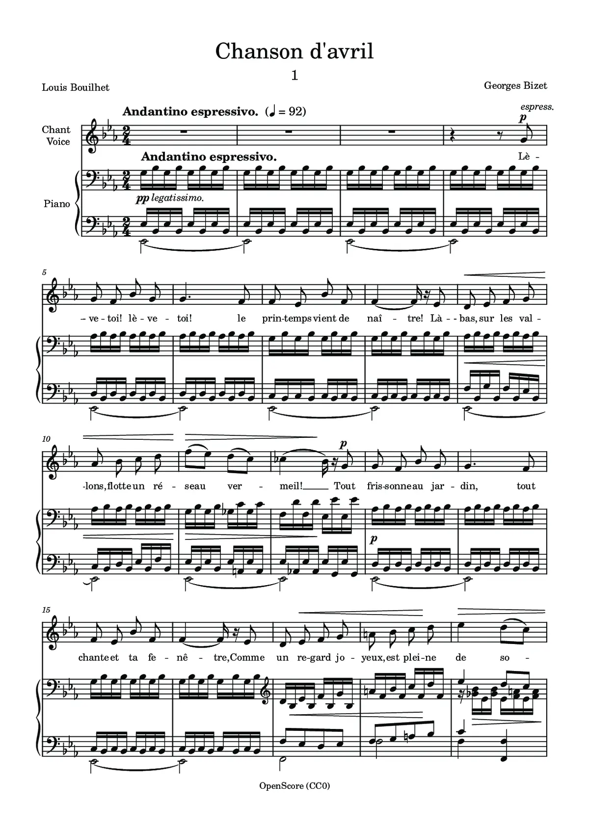 Chanson d’avril - Page 1