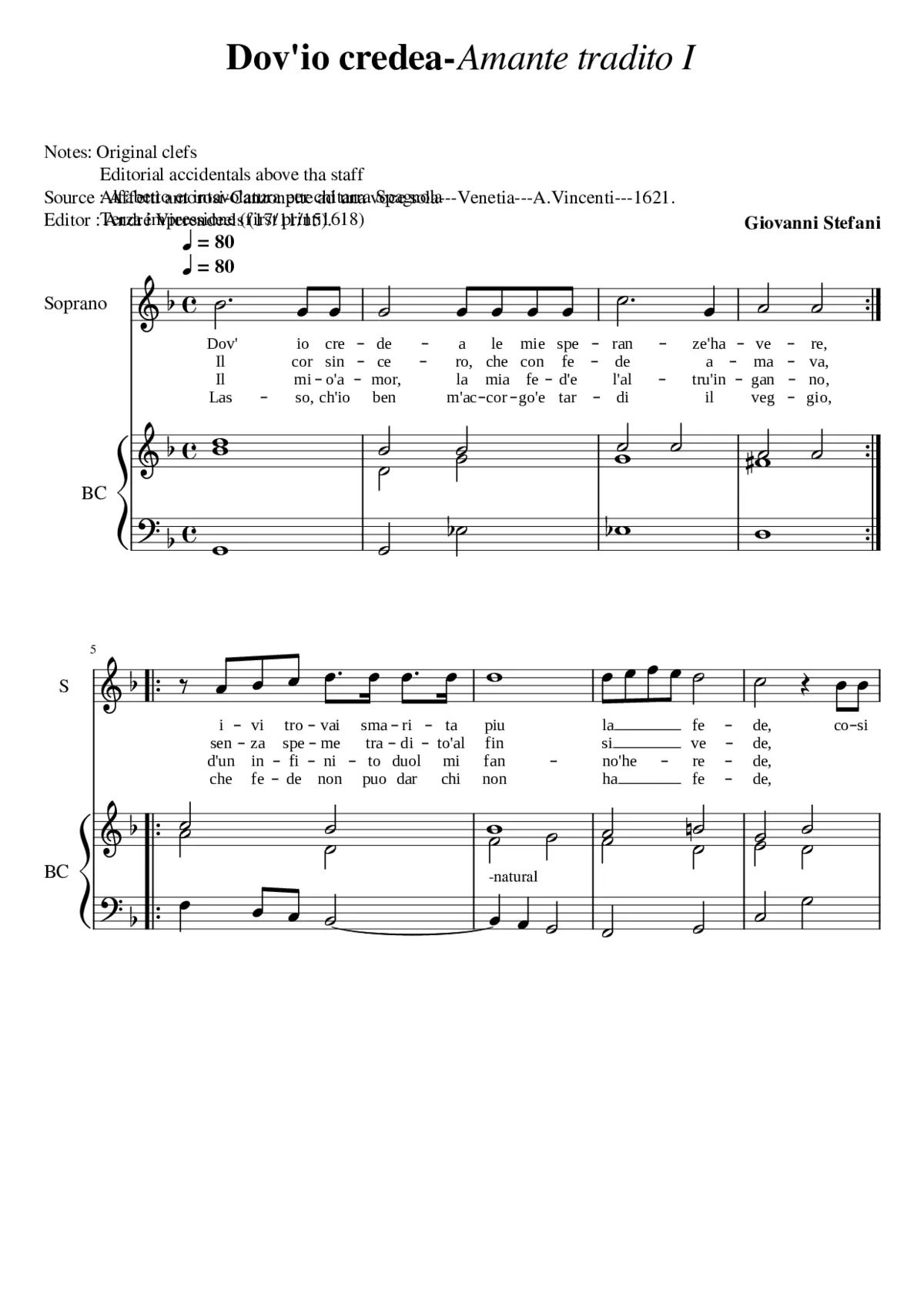 Dov'io credea - Amante tradito I - Page 1