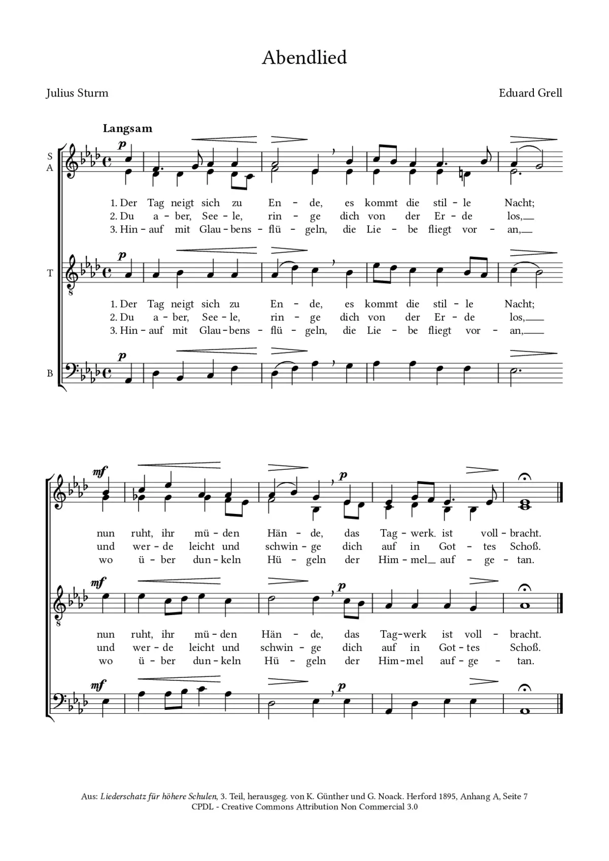 Abendlied - Page 1