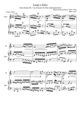 Sonata No. 3 in A major for flute and harpsichord
