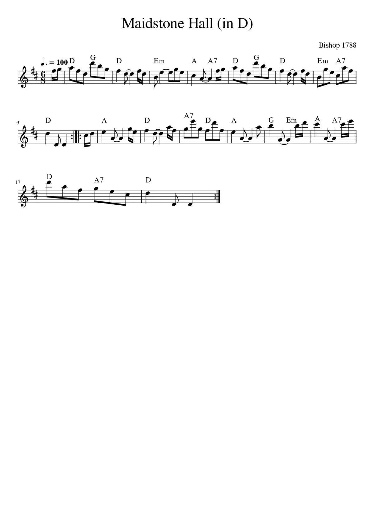 Maidstone Hall (in D) - Page 1