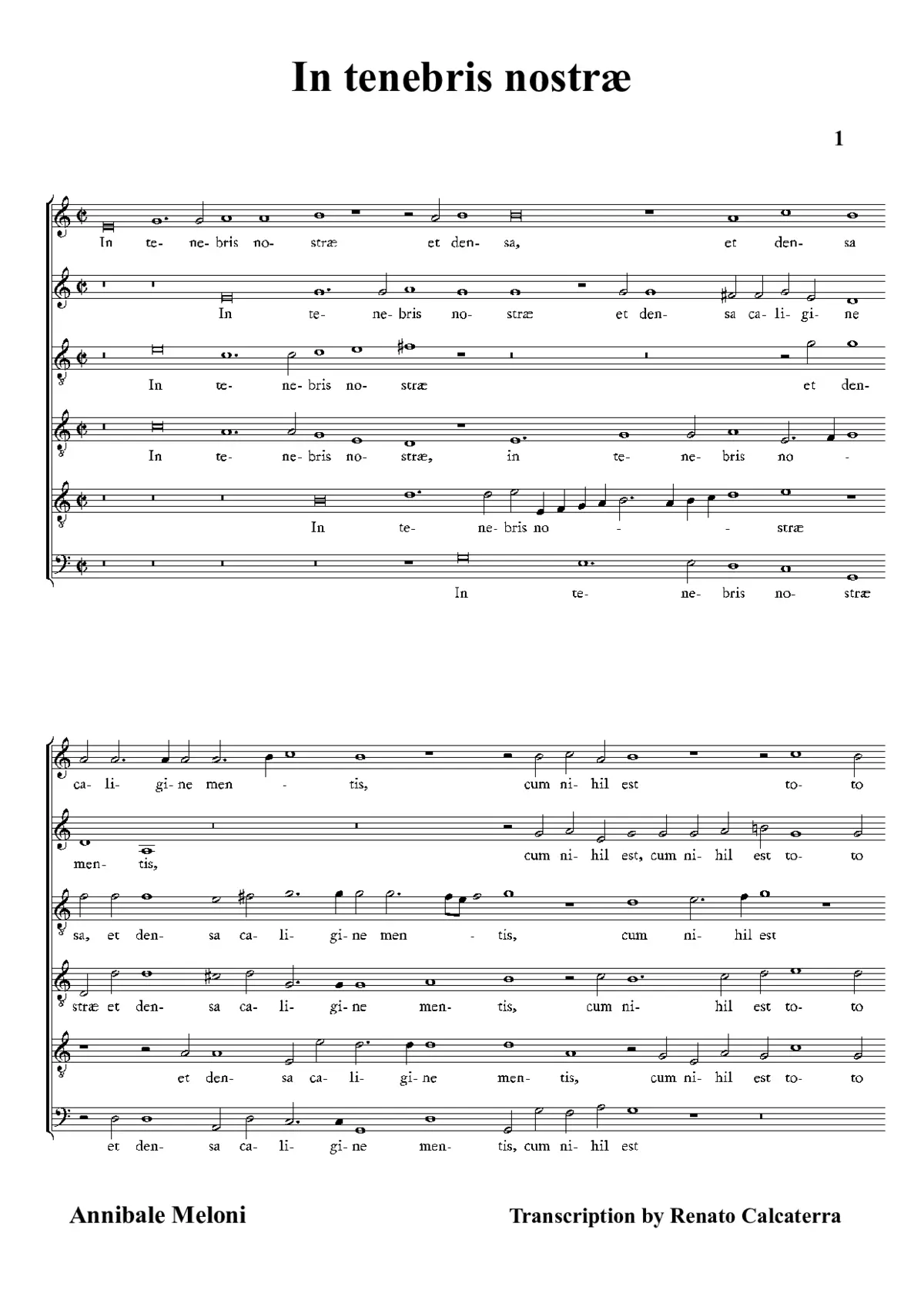 In tenebris nostræ - Page 1