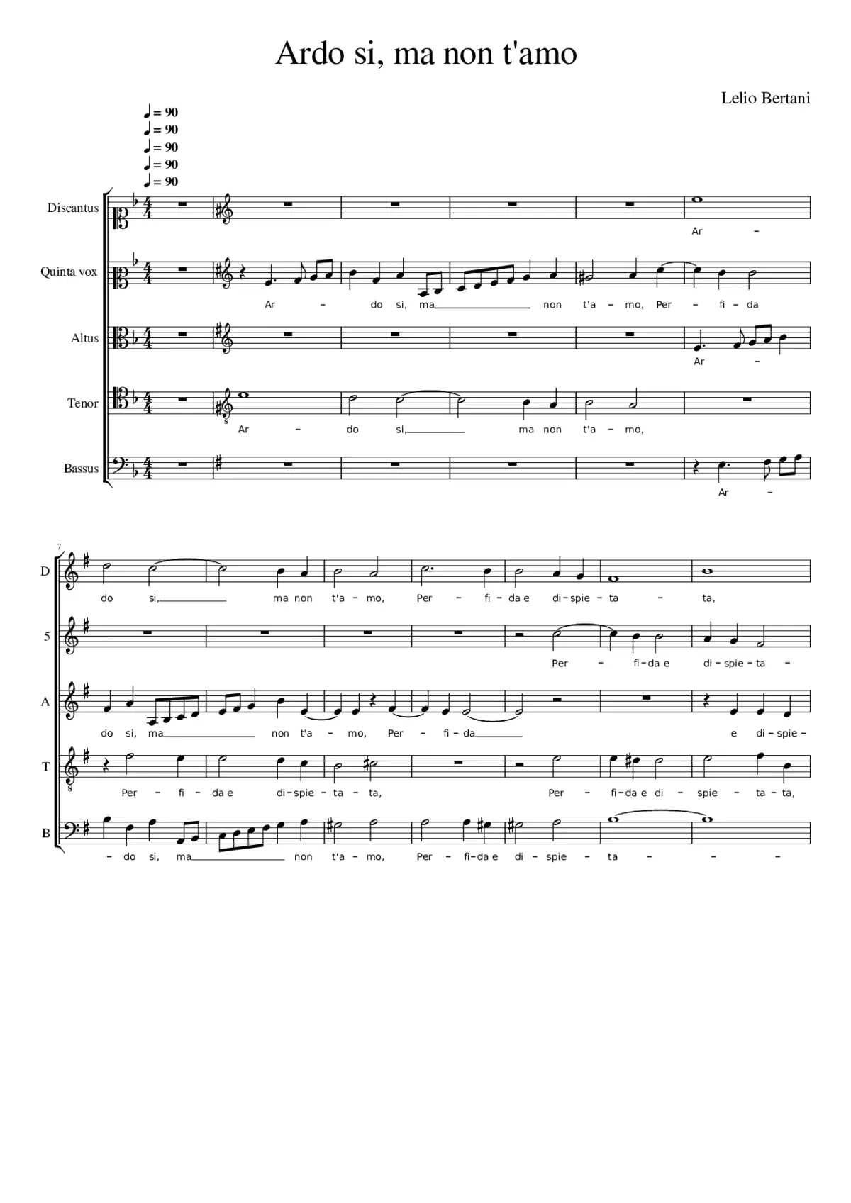 Ardo sì ma non t'amo - Page 1