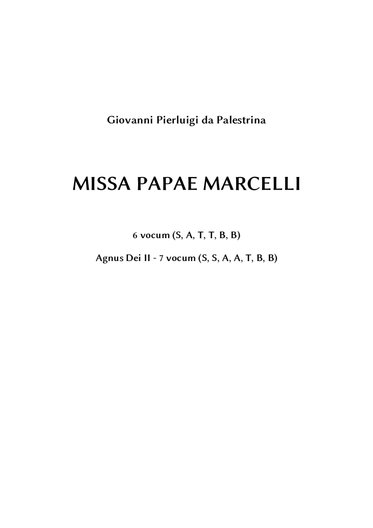 Missa Papae Marcelli - Page 1