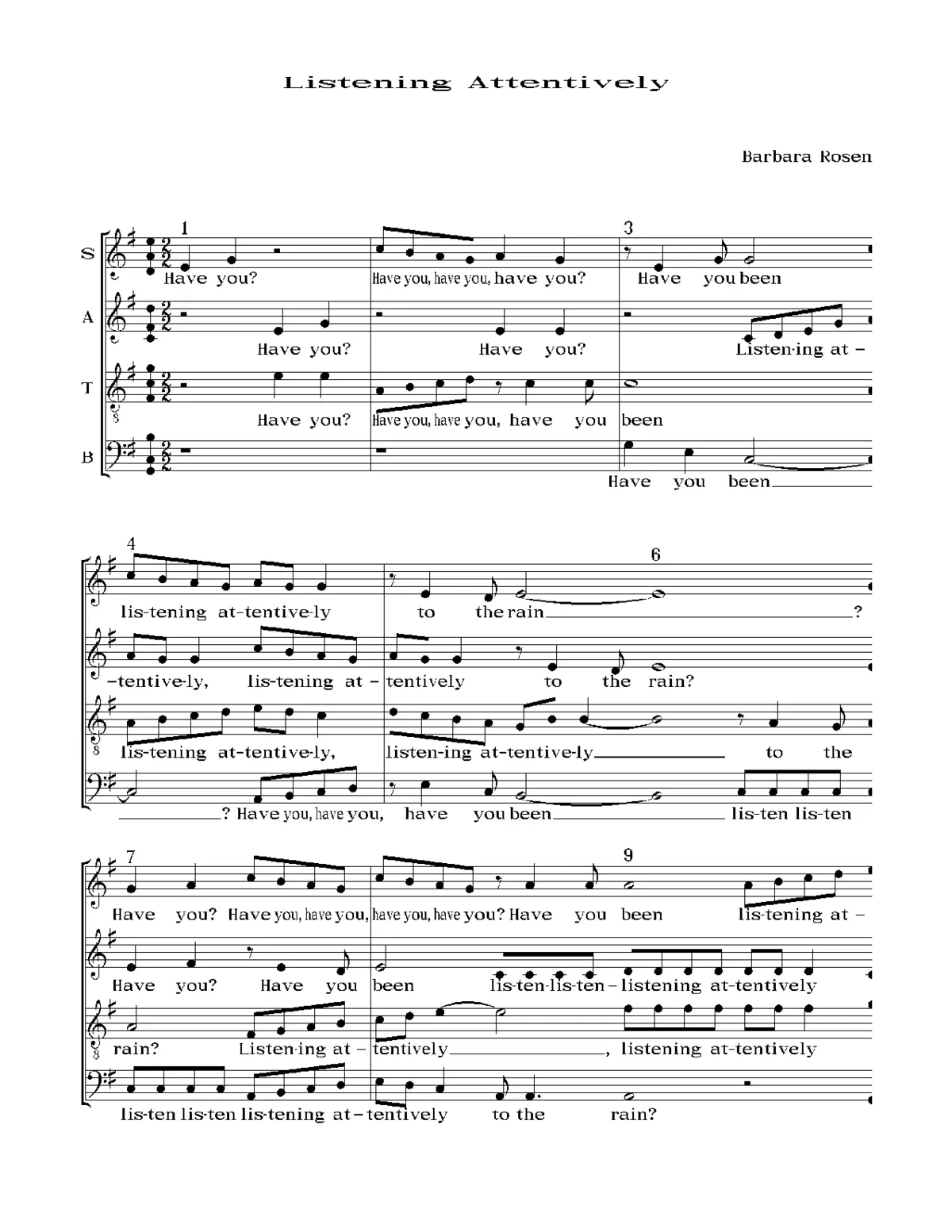 Listening Attentively - Page 1