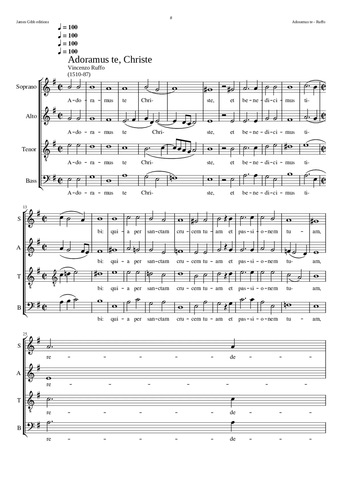 Adoramus te Christe - Page 1