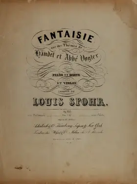 Fantaisie sur des thèmes de Haendel et Abbé Vogler