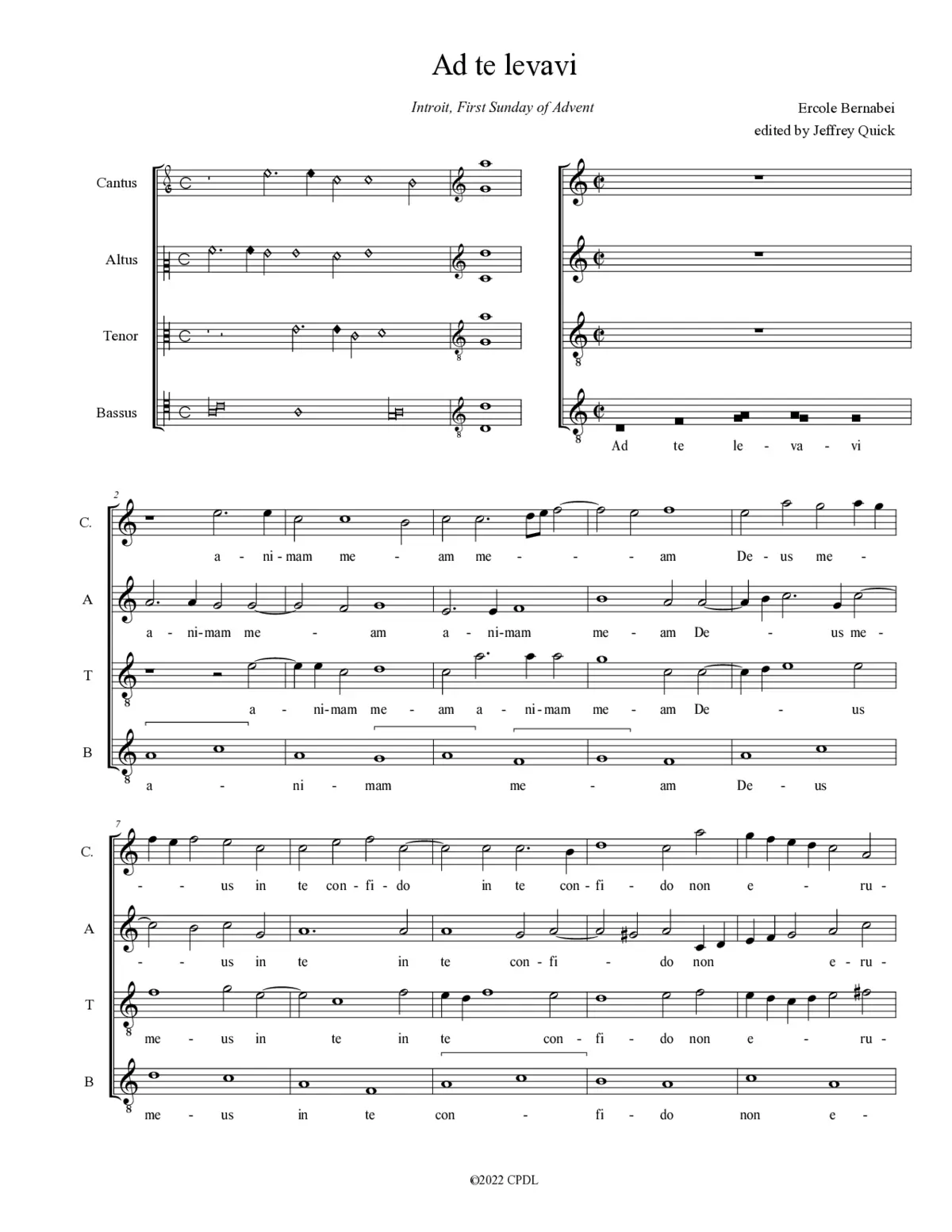 Ad te levavi - Page 1