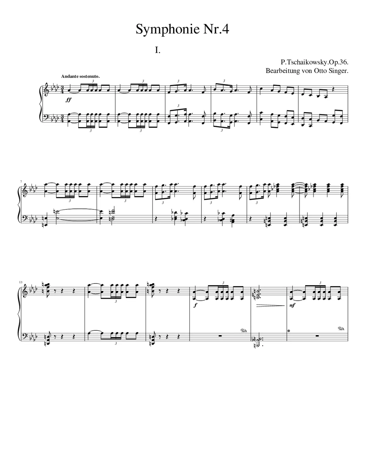 Symphony No.4 Op.36 - Page 1