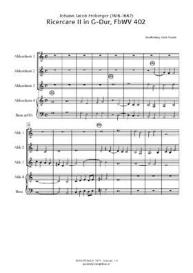 Ricercar II in G-Dur