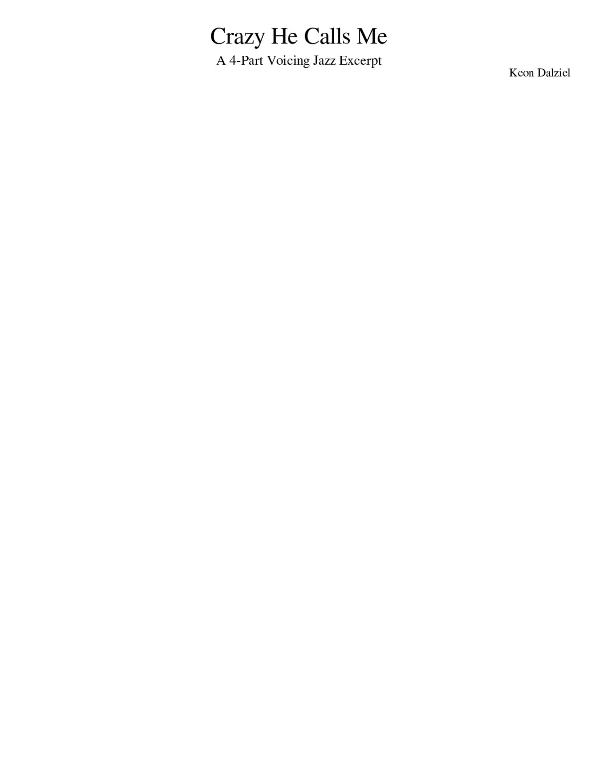 crazy he calls me - Page 1