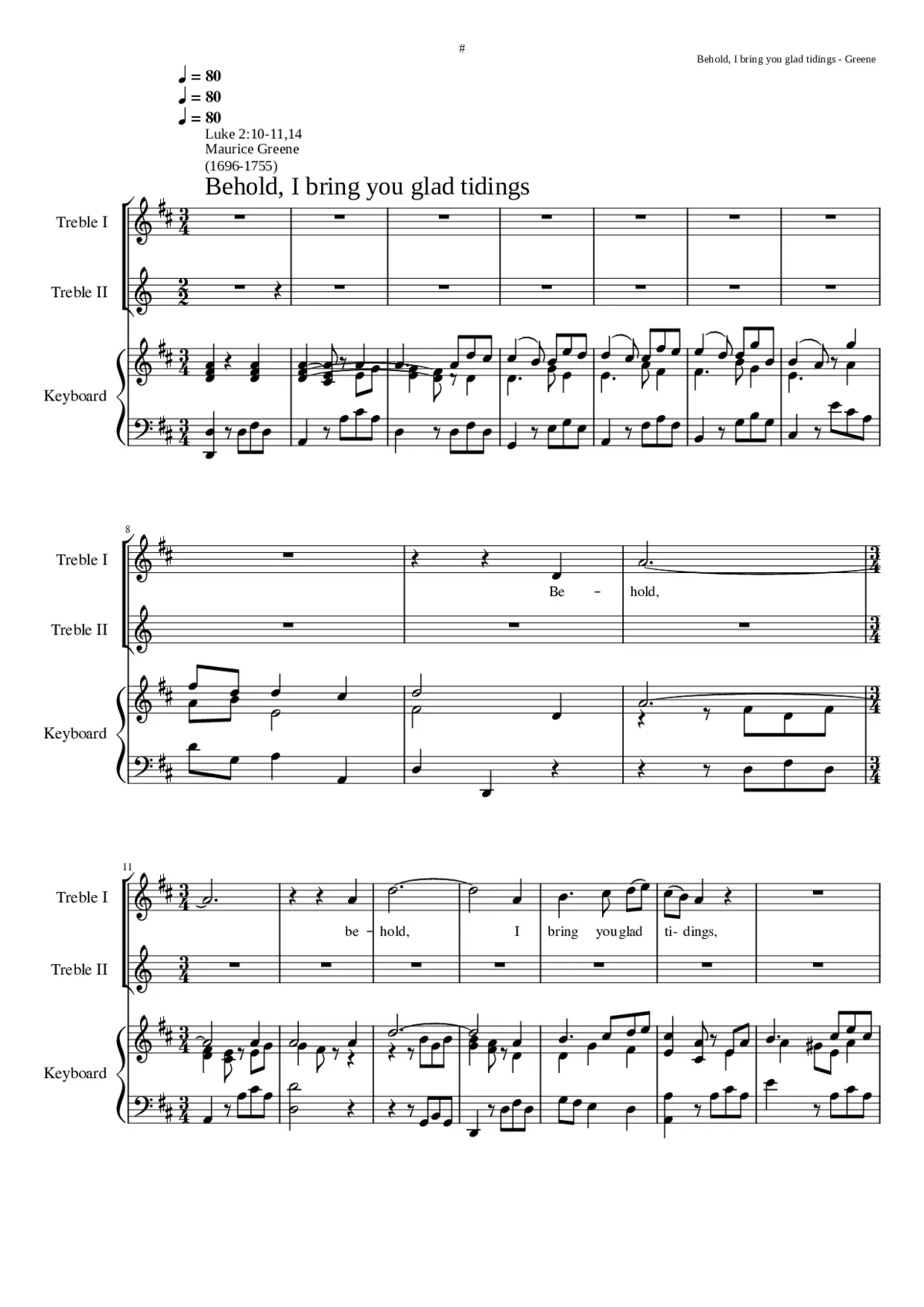 Behold I bring you glad tidings - Page 1