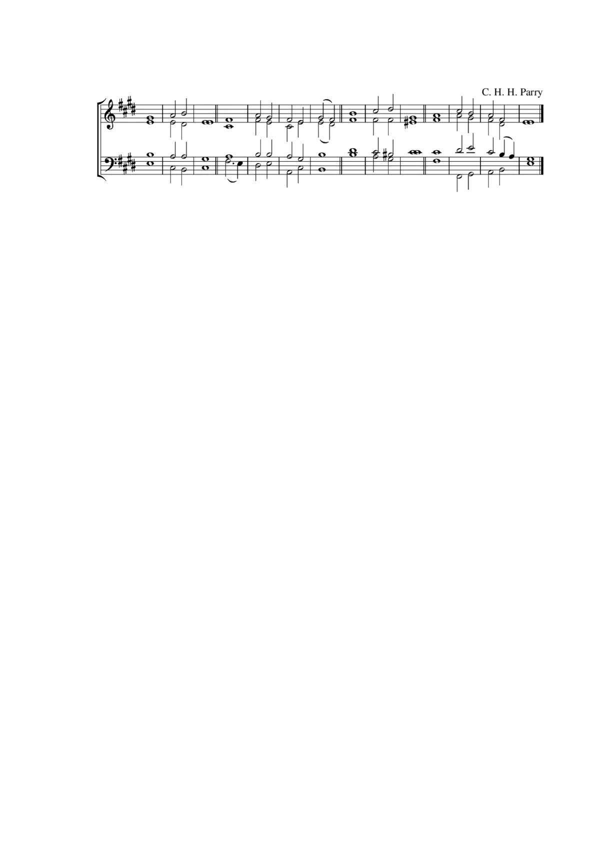 Double chant in E major - Page 1