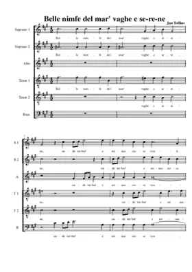 Belle nimfe del mar' vaghe e serene