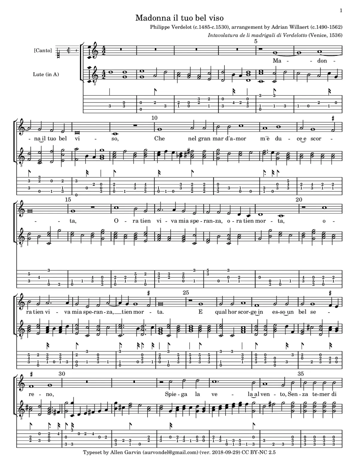 Madonna il tuo bel viso - Page 1