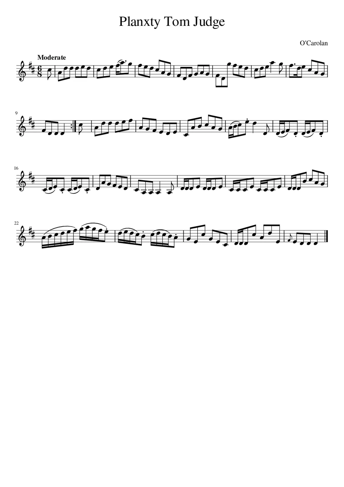 Planxty Tom Judge - Page 1