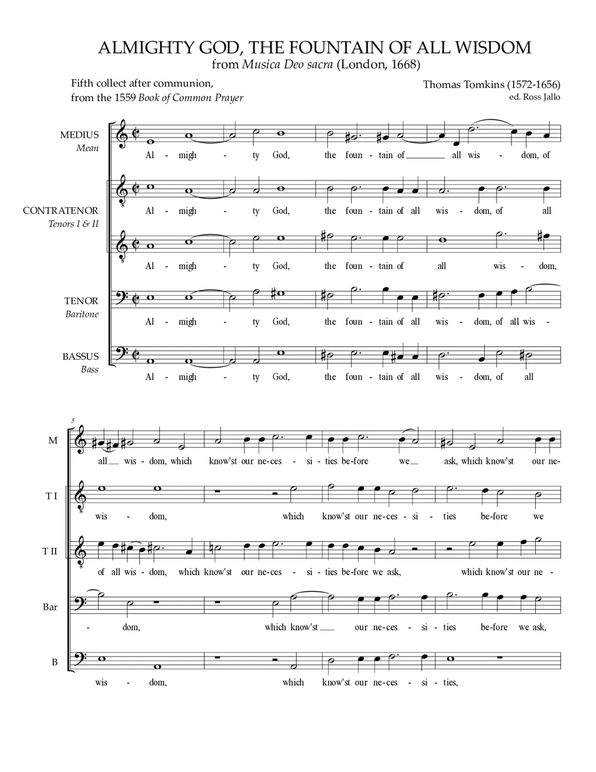 Almighty God, the fountain of all wisdom - Page 1