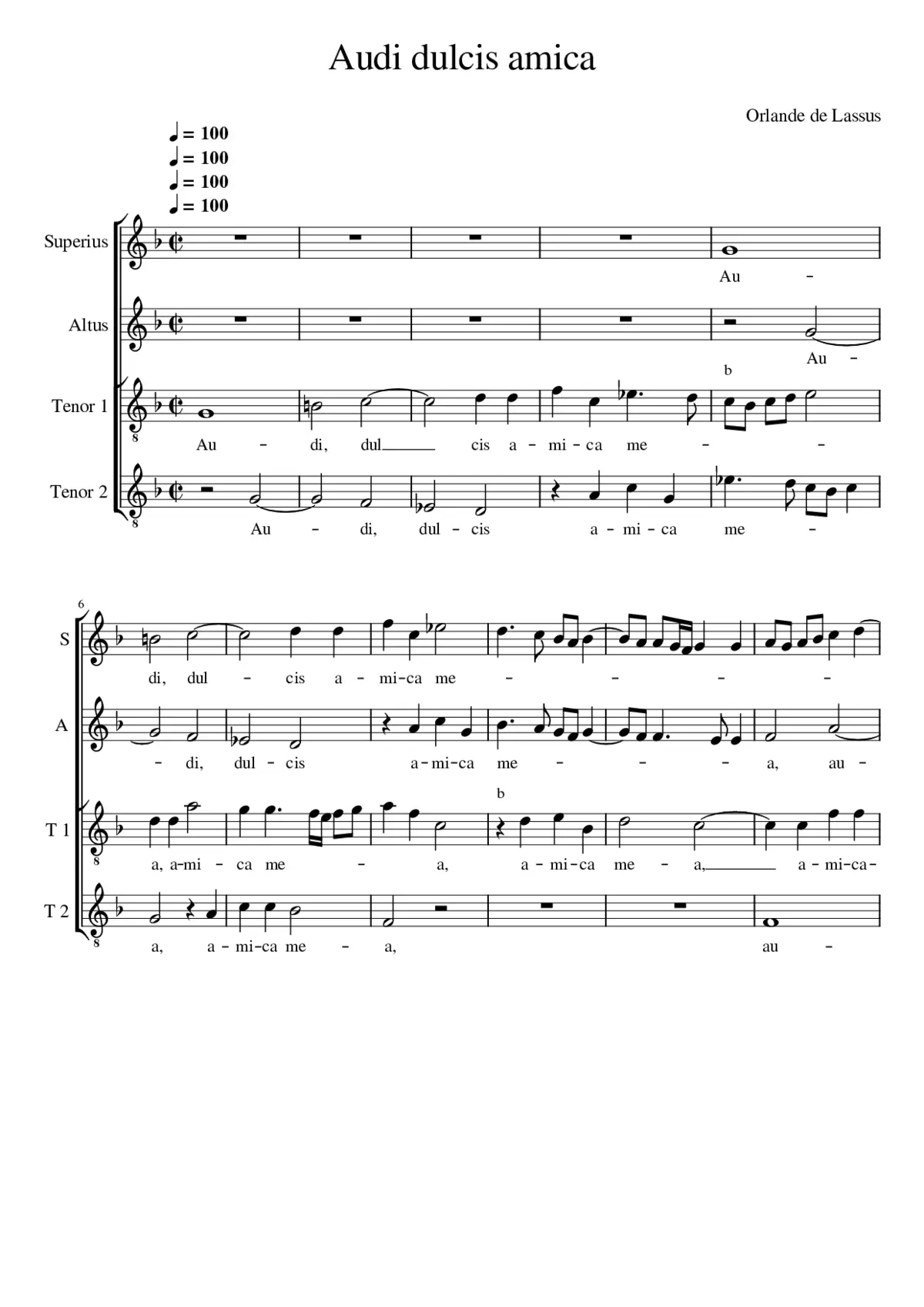 Audi dulcis amica mea - Page 1