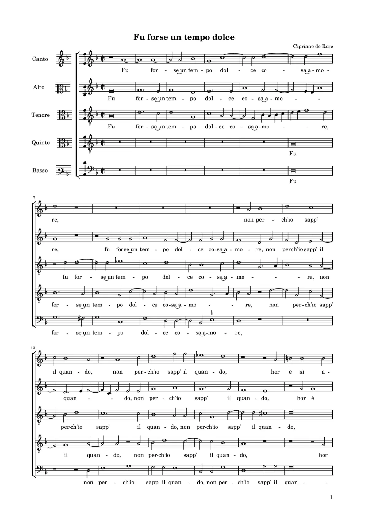Fu forse un tempo dolce - Page 1