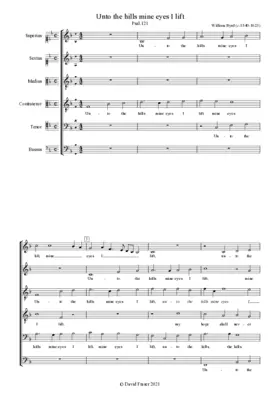 Unto the hills mine eyes I lift