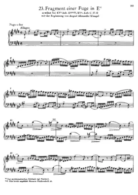 Fugue in E major, K.Anh.C 27.10