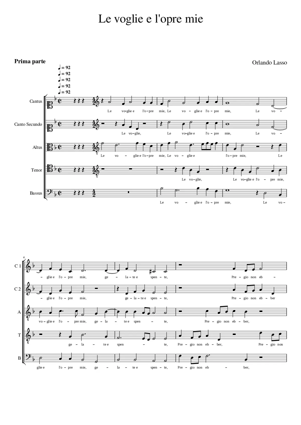 Le voglie e l'opre mie - Page 1