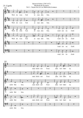 Musikalische Exequien: Part I, No. 25 - Weil du vom Tod erstanden bist