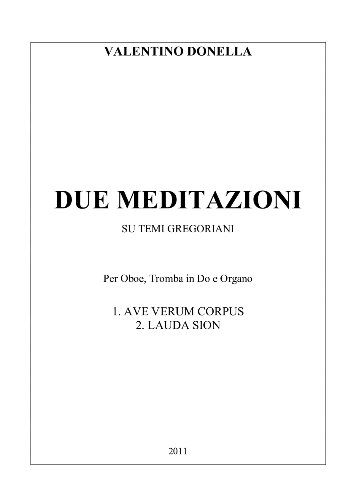 2 Meditazioni (su temi gregoriani) - Page 1