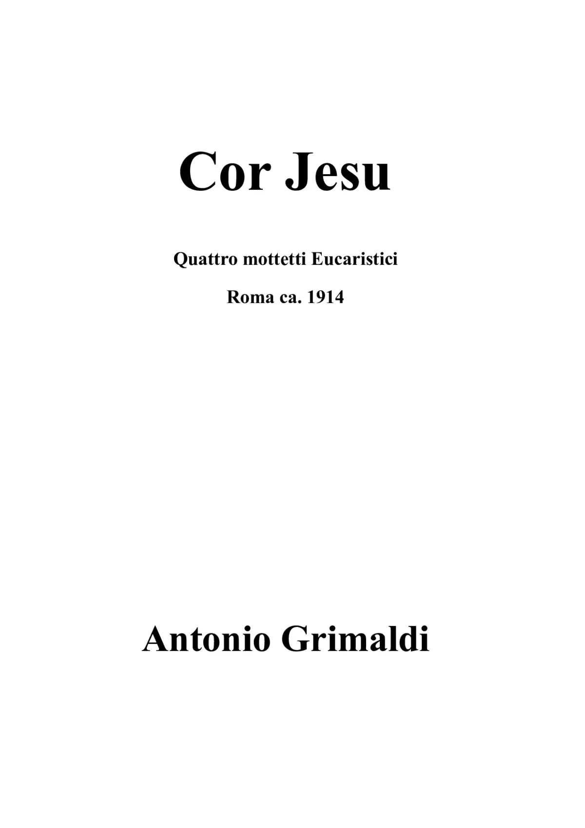 Cor Jesu (quattro mottetti) - Page 1