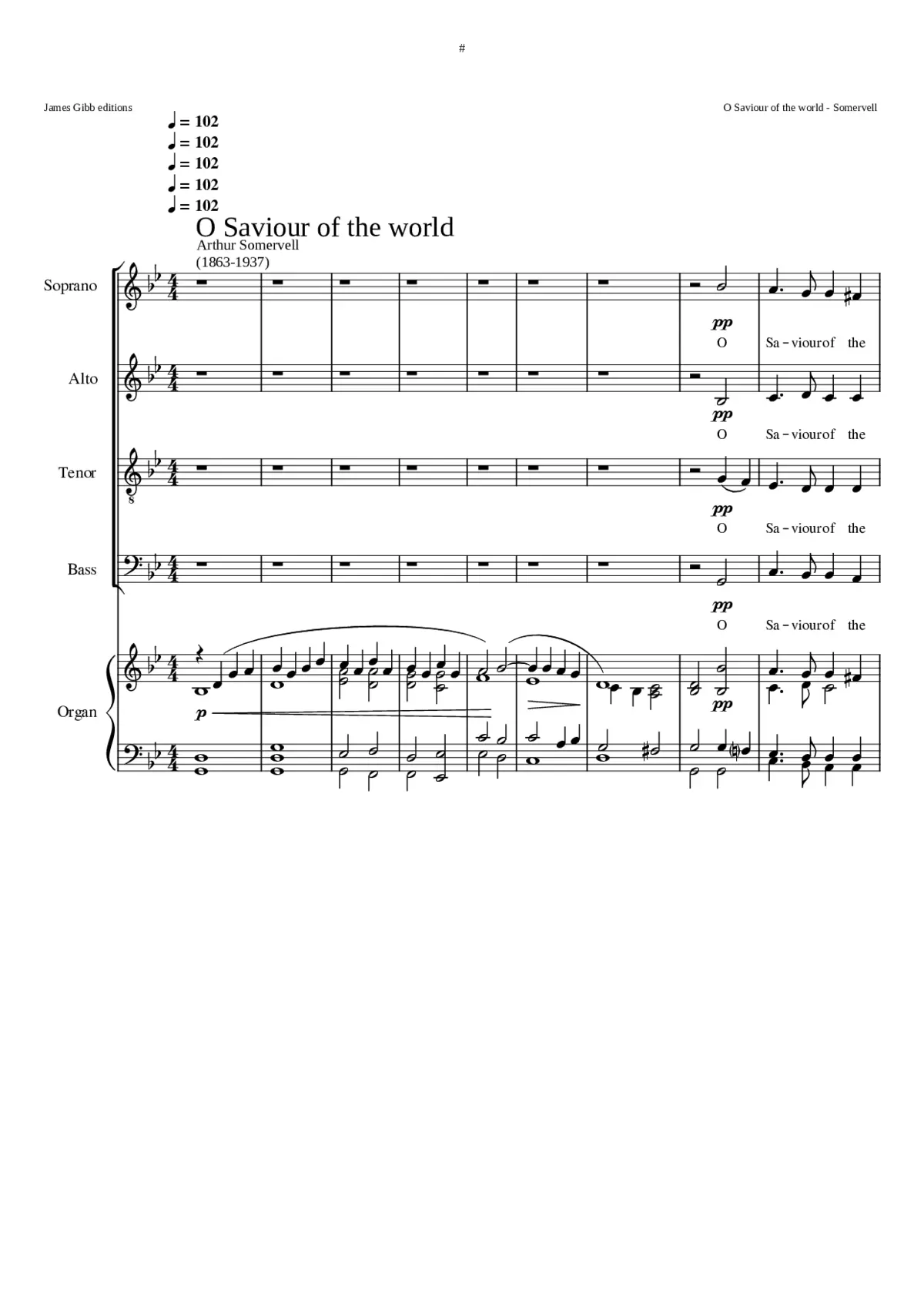 O Saviour of the world - Page 1