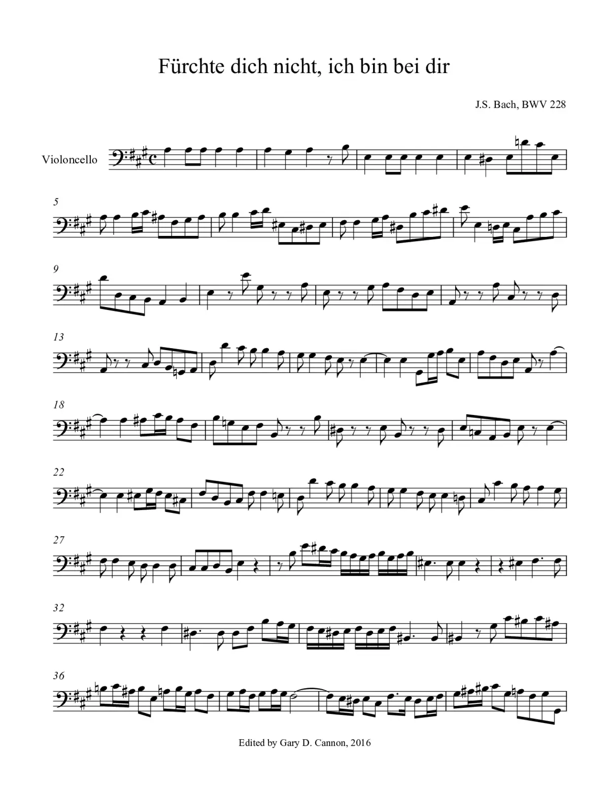 Fürchte dich nicht, BWV 228 - Page 1