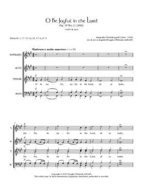 O be joyful in the Lord Op.19, No. 2