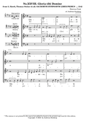 Gloria tibi Domine/ Fit porta Christi