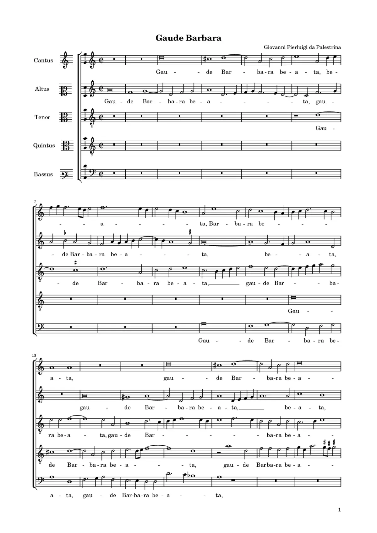 Gaude Barbara a 5 - Page 1