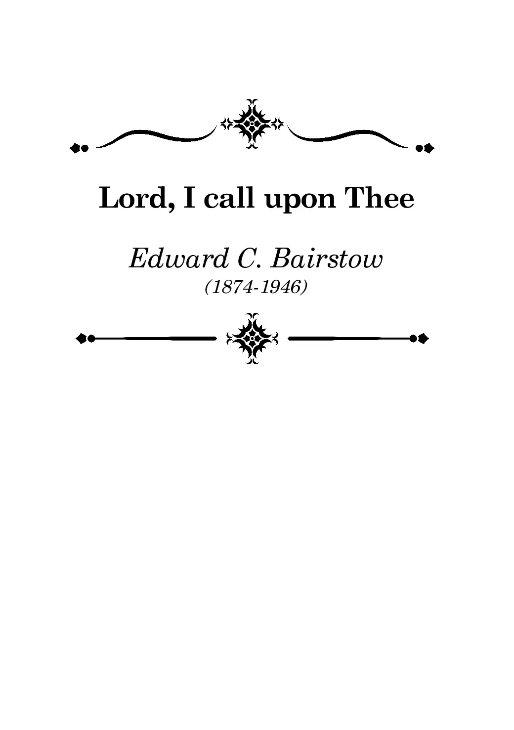 Lord, I call upon Thee - Page 1