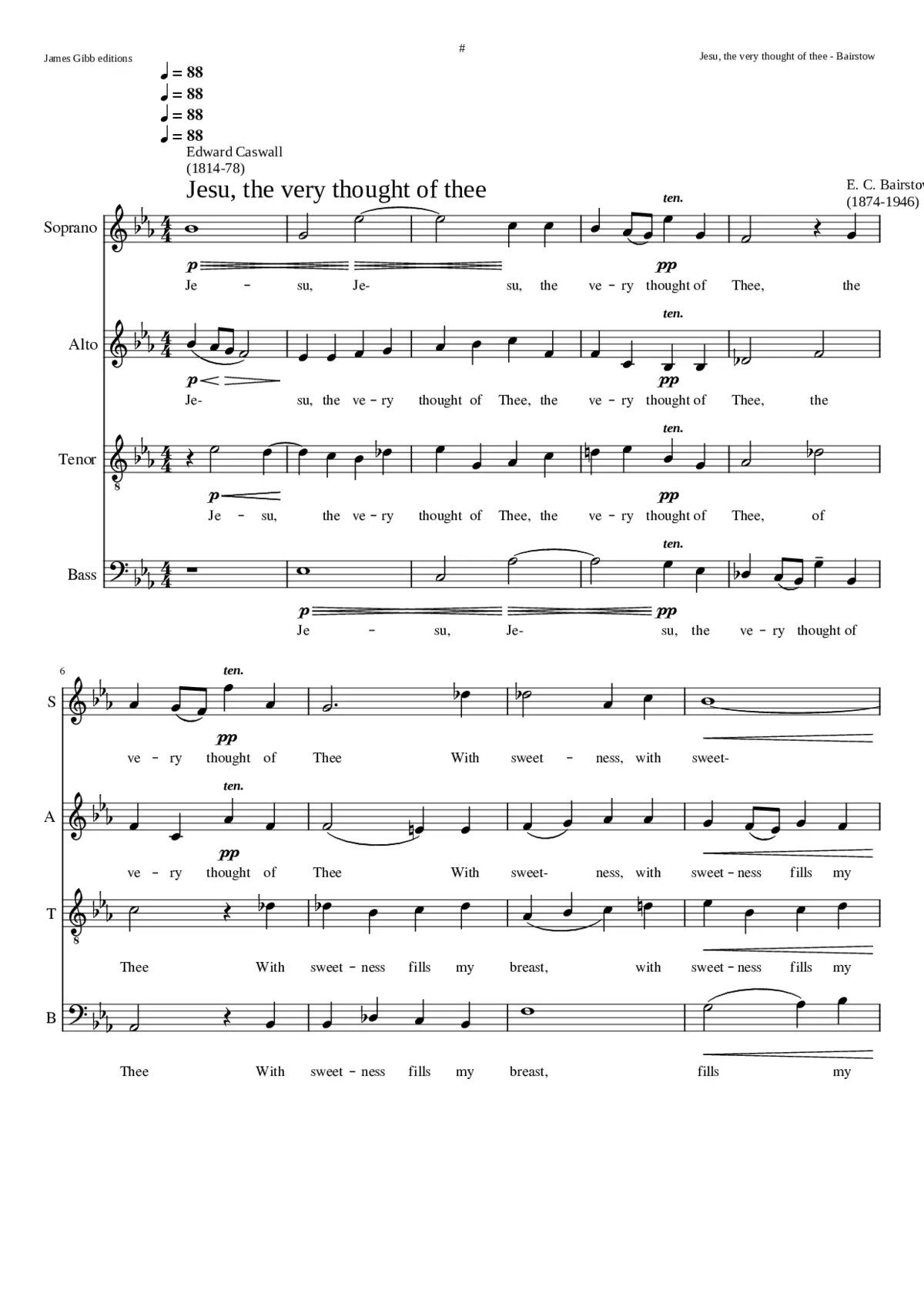 Jesu the very thought of thee - Page 1